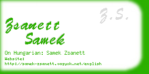 zsanett samek business card